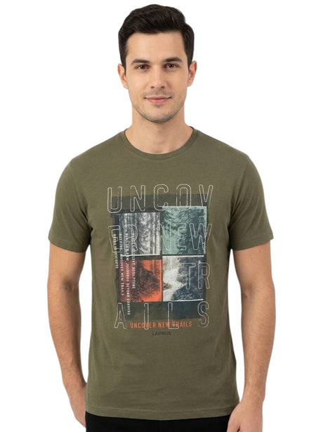 Image for Men's Printed Top,Olive