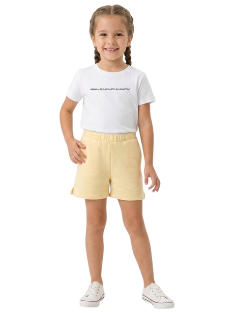 Image for Kids Girl's Plain Solid Short,Yellow