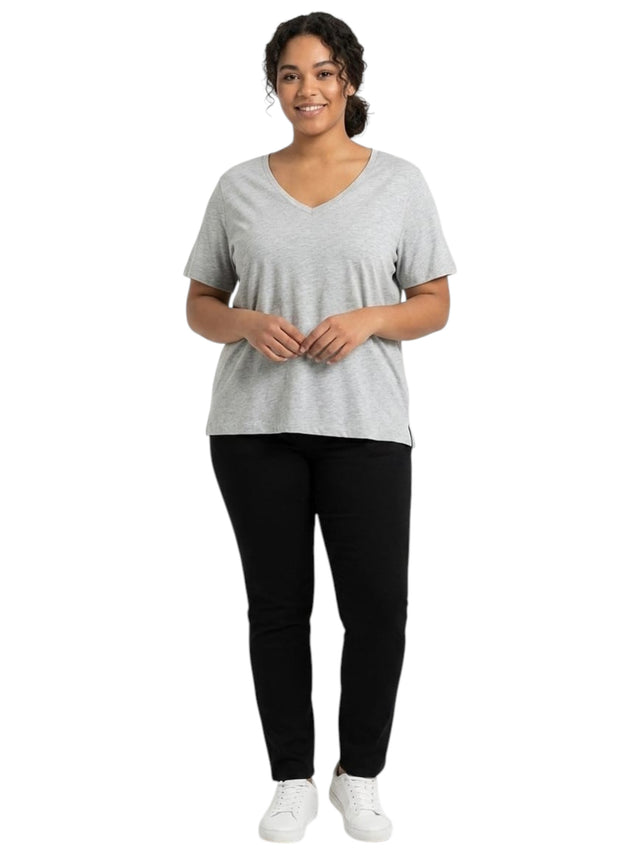 Image for Women's Plain Solid Top,Grey