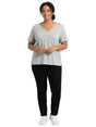 Image for Women's Plain Solid Top,Grey