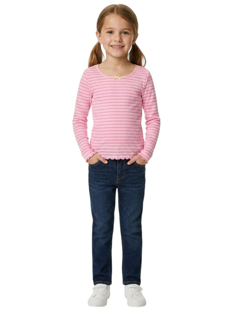 Image for Kids Girl's Striped Top,Pink