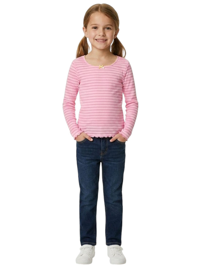 Image for Kids Girl's Striped Top,Pink