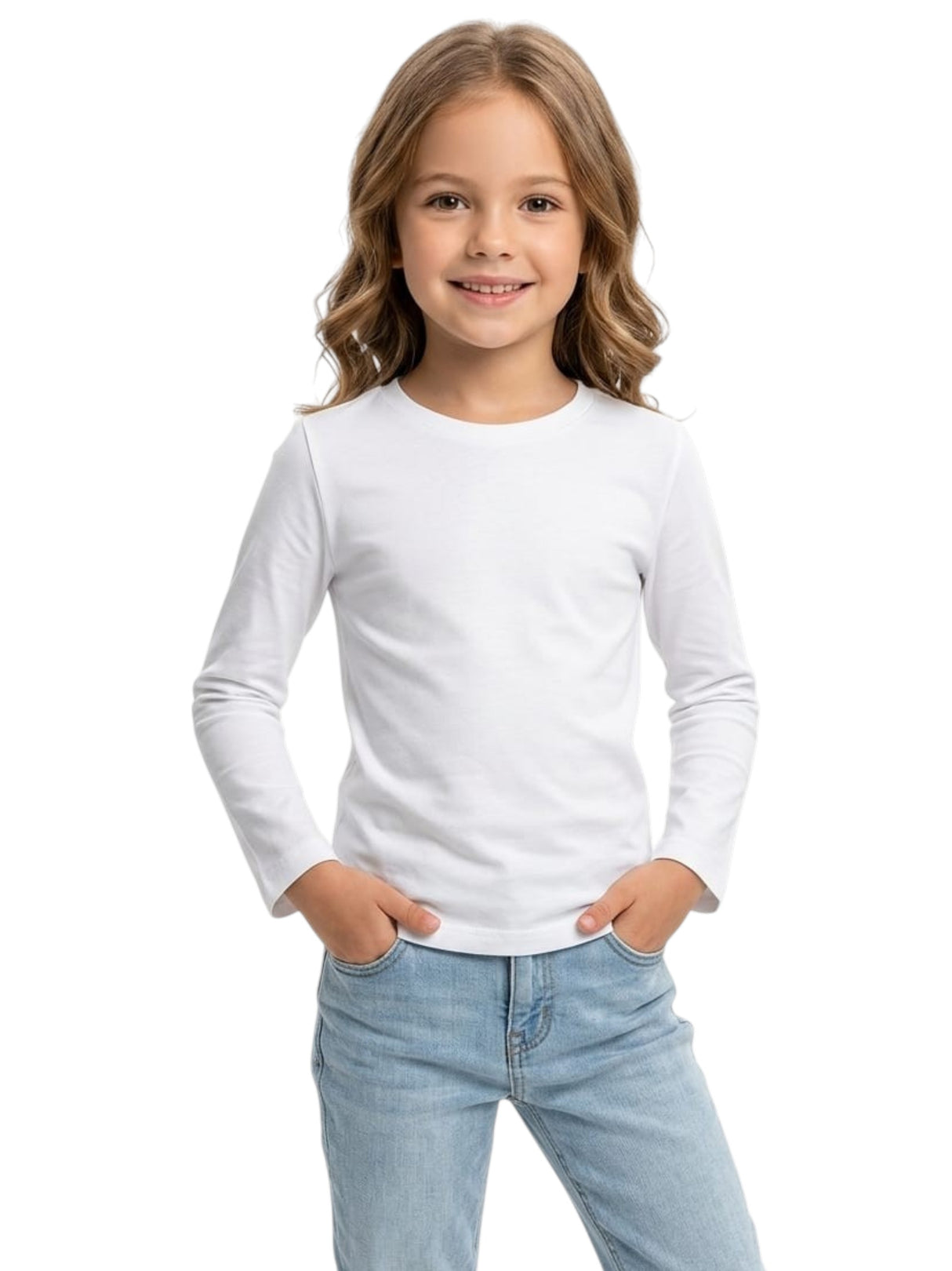 Image for Kids Girl's Plain Solid Top,White