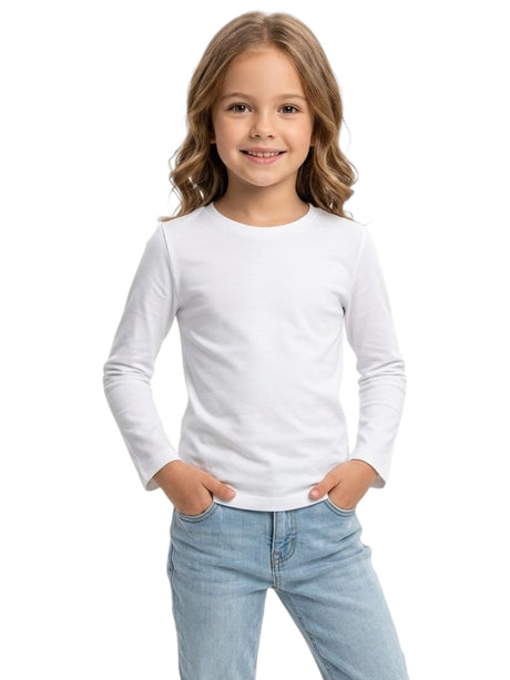Image for Kids Girl's Plain Solid Top,White