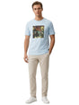 Image for Men's Printed Top,Light Blue