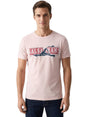 Image for Men's Brand Logo Printed Top,Light Pink