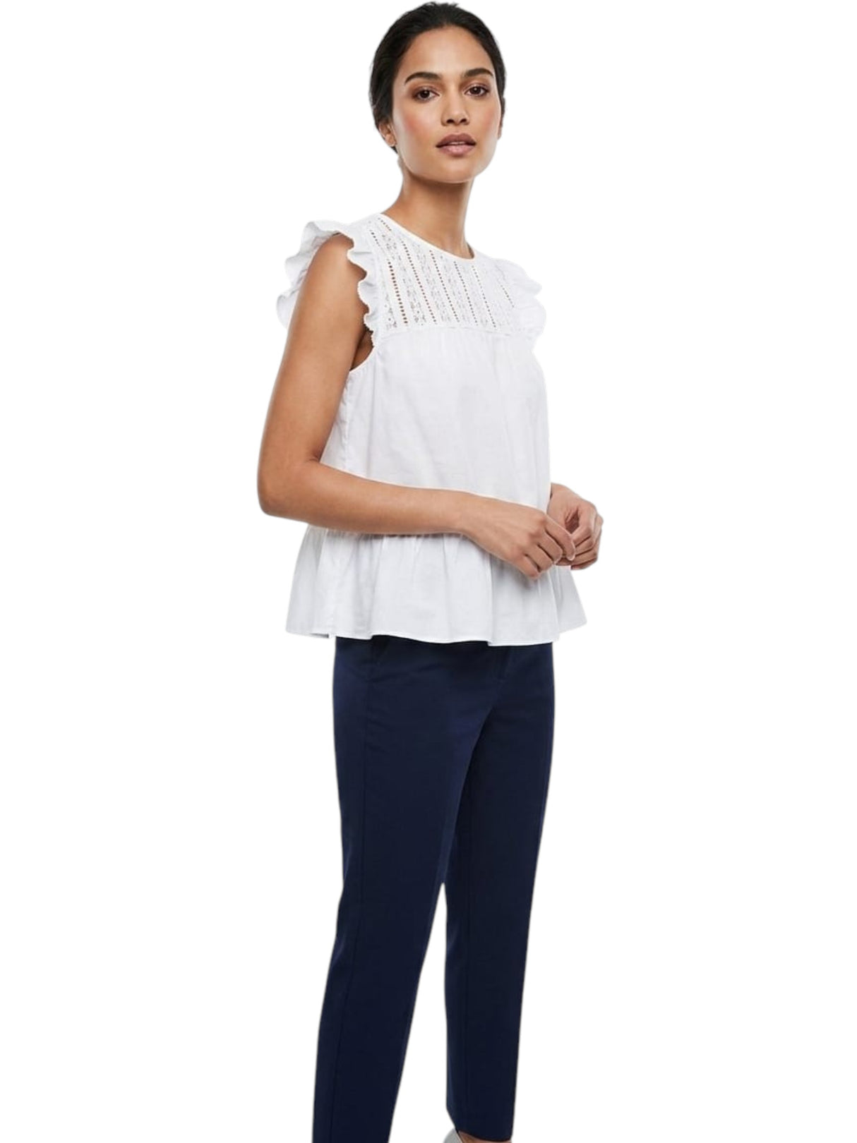 Image for Women's Open Knitted Top,White