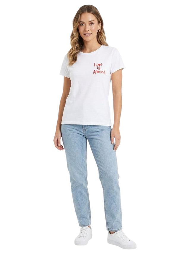 Image for Women's Printed Top,White