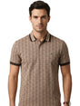 Image for Men's Printed Top,Dark Beige