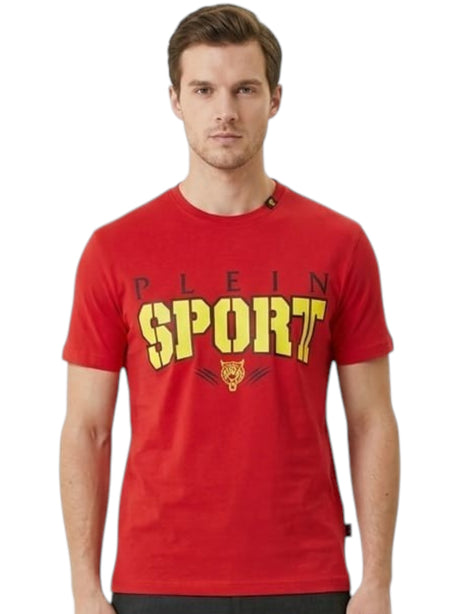 Image for Men's Brand Logo Printed Top,Red
