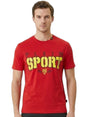 Image for Men's Brand Logo Printed Top,Red