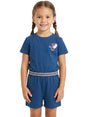 Image for Kids Girl's Printed Jumpsuit,Navy