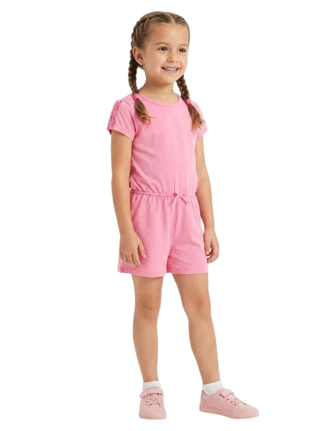 Image for Kids Girl's Plain Solid Jumpsuit,Pink