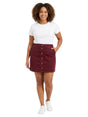 Image for Women's Plain Solid Skirt,Burgundy