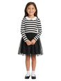 Image for Kids Girl's Striped Dress,Black