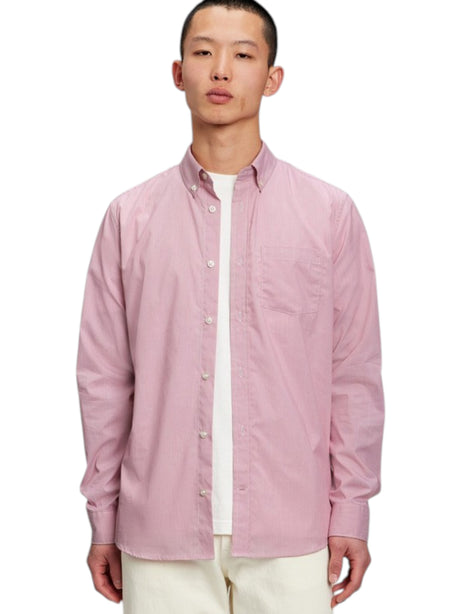 Image for Men's Plain Solid Dress Shirt,Pink