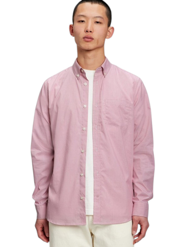 Image for Men's Plain Solid Dress Shirt,Pink