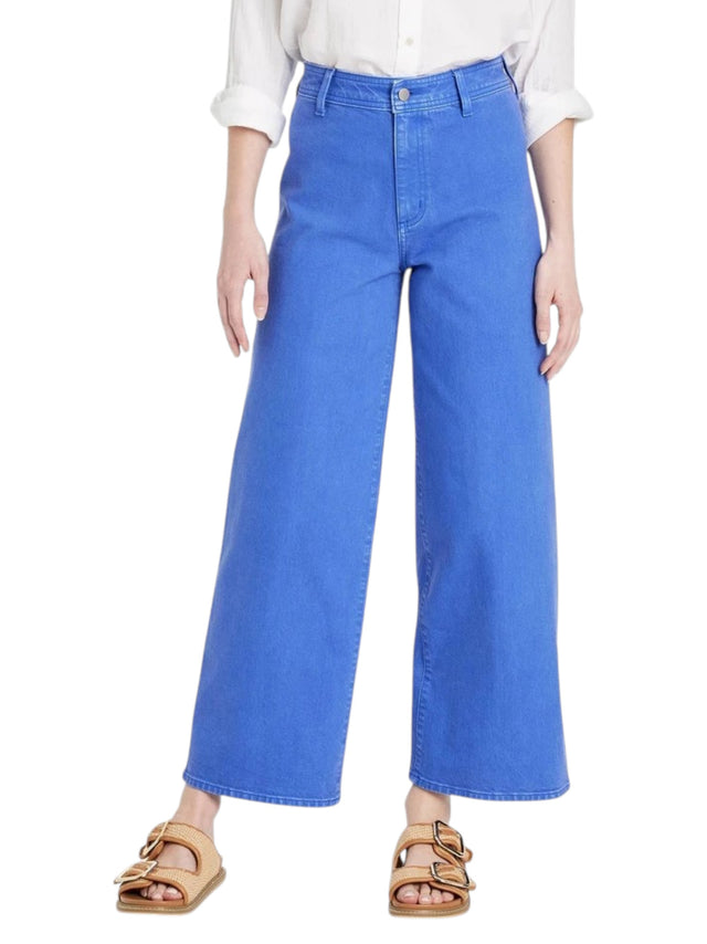 Image for Women's Plain Solid Jeans,Blue