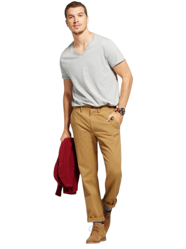 Image for Men's Plain Solid Pant,Light Brown