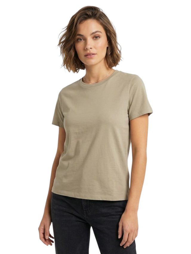 Image for Women's Plain Solid Top,Dark Beige