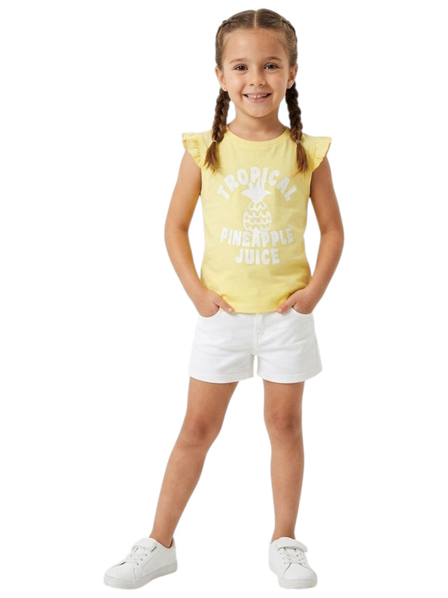 Image for Kids Girl's Printed Top,Yellow