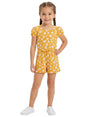 Image for Kids Girl's Floral Printed Jumpsuit,Yellow