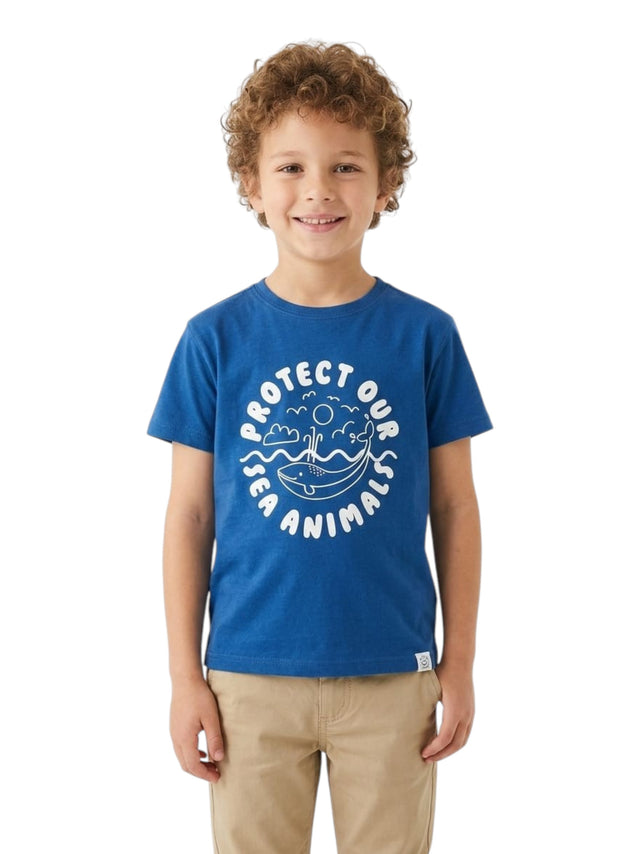 Image for Kids Boy's Printed Top,Navy Blue