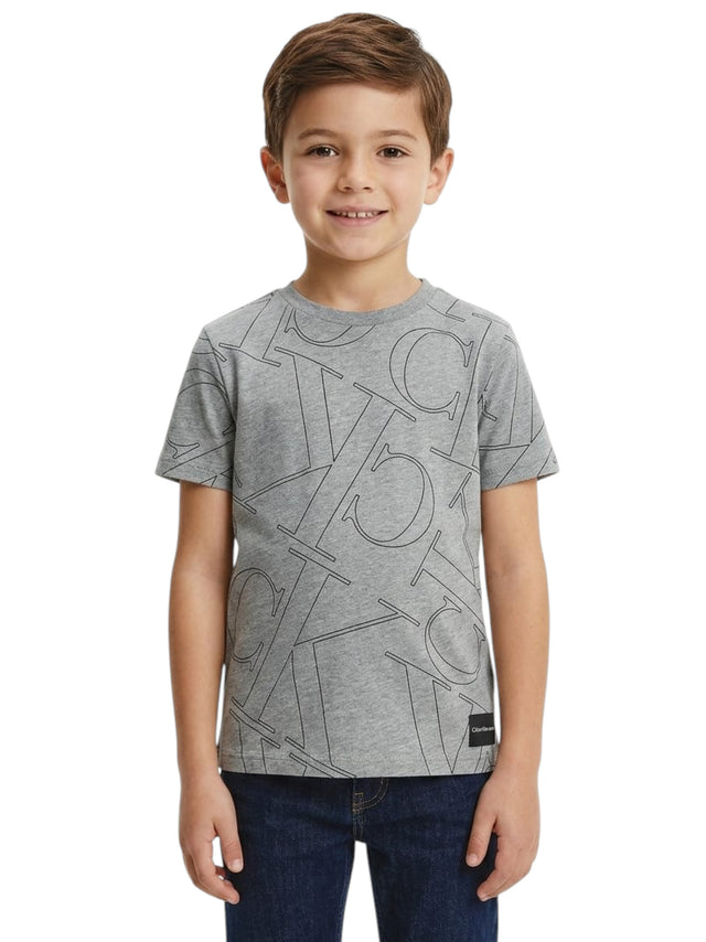 Image for Kids Boy's Printed Top,Grey