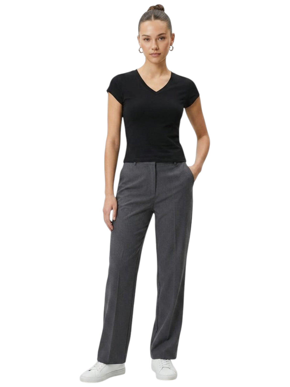 Image for Women's Plain Solid Top,Black