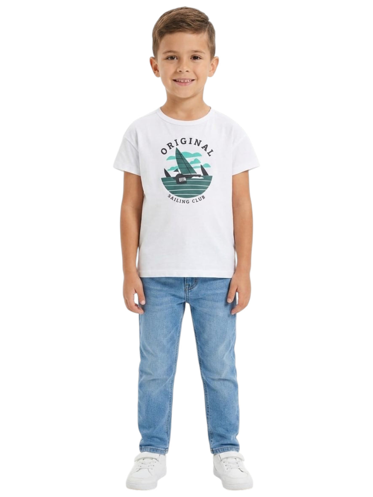 Image for Kids Boy's Printed Top,White