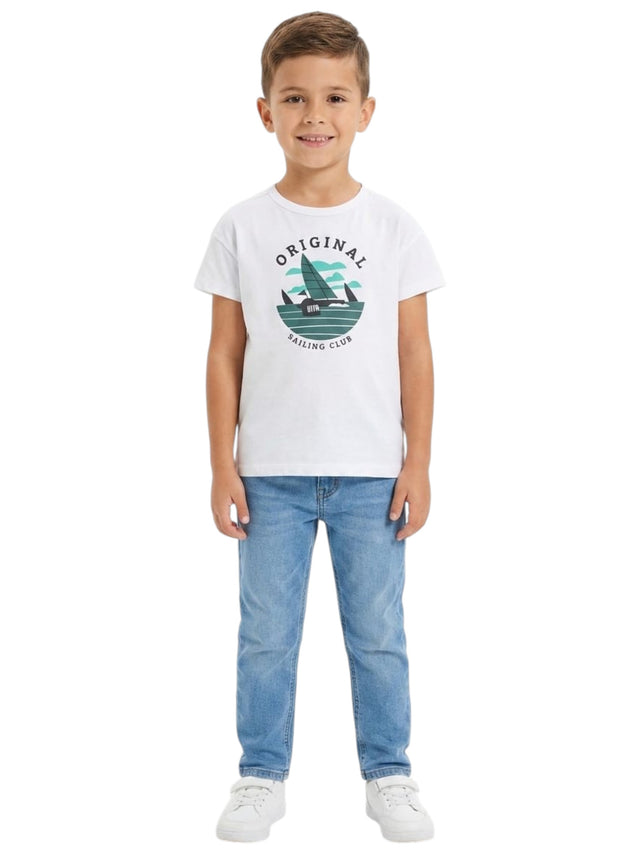 Image for Kids Boy's Printed Top,White
