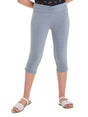 Image for Kids Girl's Plain Solid Capri Pant,Grey