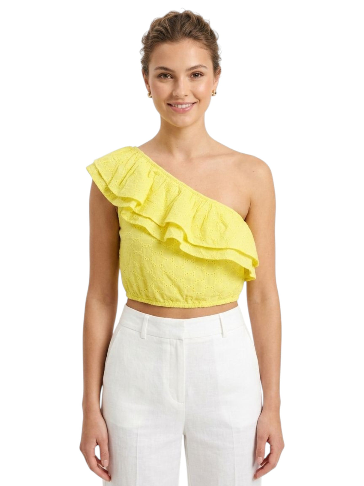 Image for Women's Eembroidered Top,Yellow