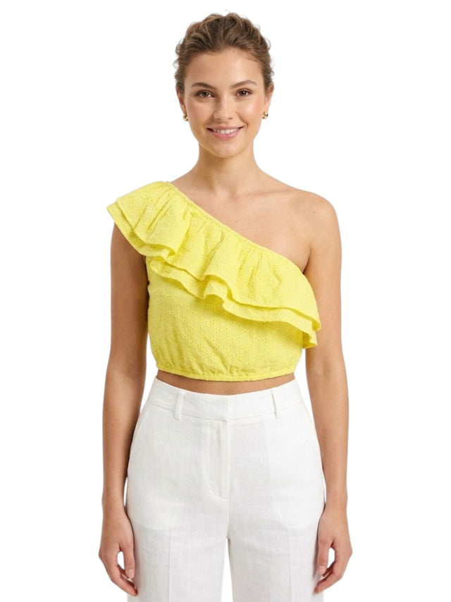 Image for Women's Eembroidered Top,Yellow