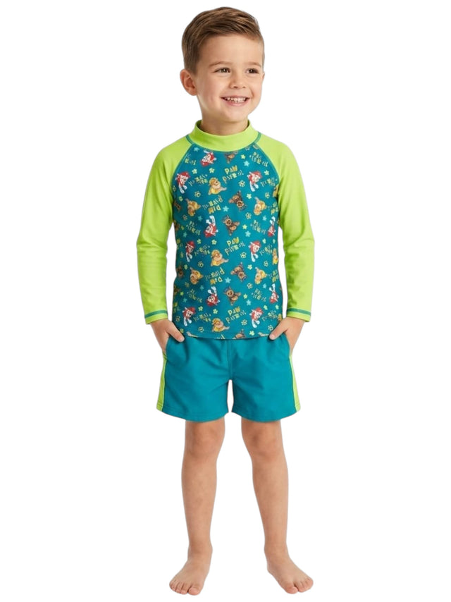 Image for Kids Boy's Printed Swim Top,Light Green
