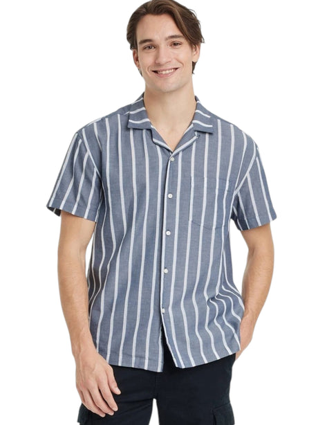 Image for Men's Striped Dress Shirt,Grey