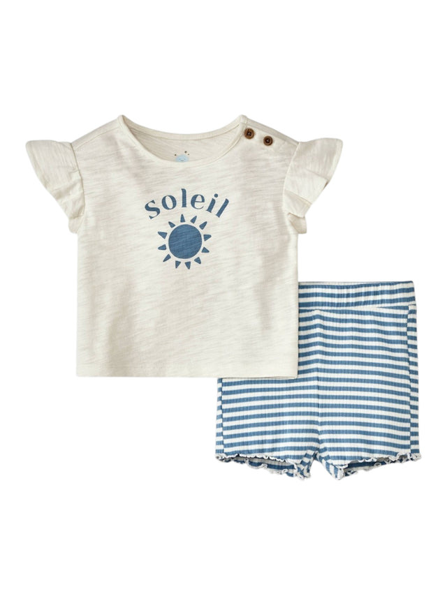 Image for Kids Girl's Printed Set 2Pieces,Off White/Blue