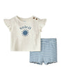 Image for Kids Girl's Printed Set 2Pieces,Off White/Blue