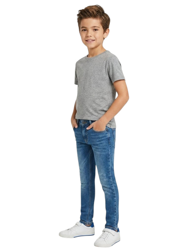 Image for Kids Boy's Washed Jeans,Light Blue