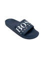 Image for Men's Logo PatchedSlipper,Navy