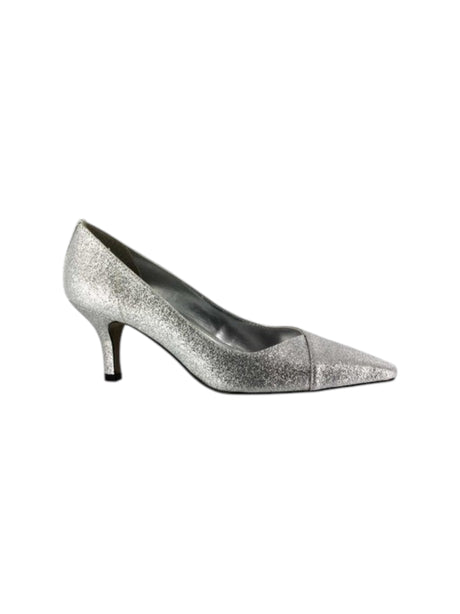 Image for Women's Glitter Heeled Shoes,Silver