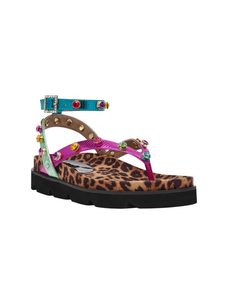 Image for Women's Colorfull Studded Sandal,Multi
