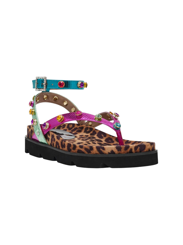 Image for Women's Colorfull Studded Sandal,Multi