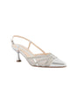 Image for Women's Rhinestones Knitted Heeled Shoes,Silver