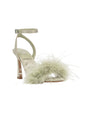 Image for Women's Fur Front Heeled Shoes,Dusty Mint