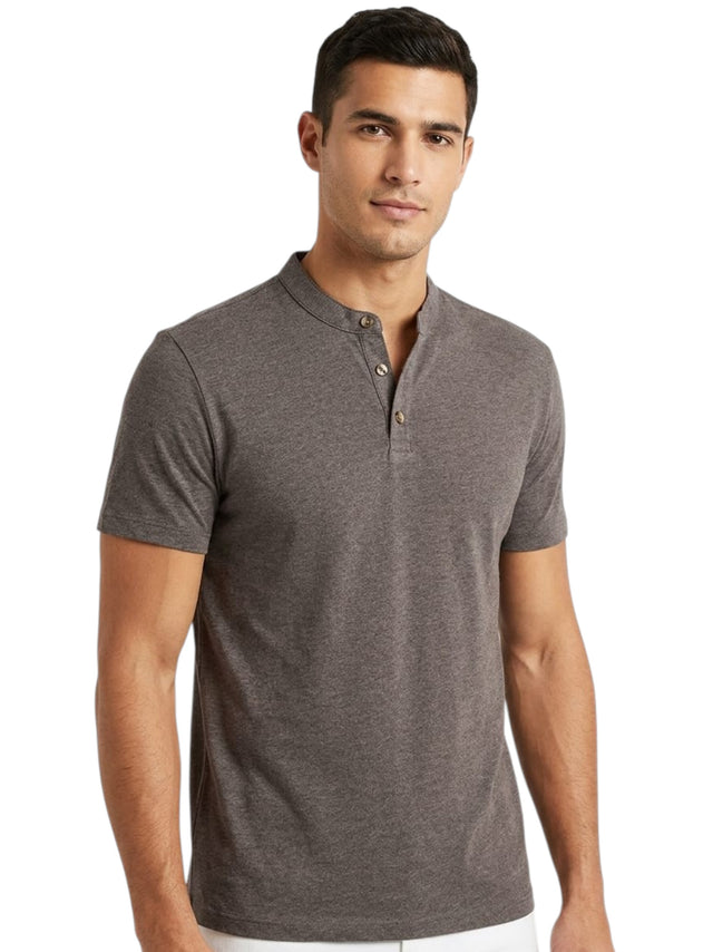Image for Men's Textured Top,Brown