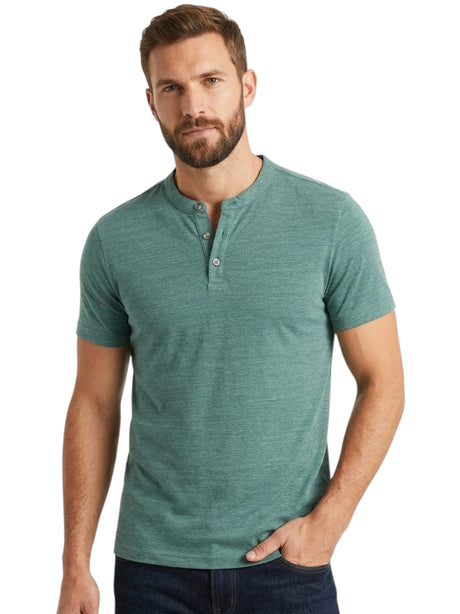 Image for Men's Textured Top,Dark Mint