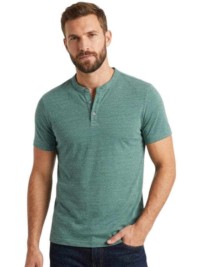 Image for Men's Textured Top,Dark Mint