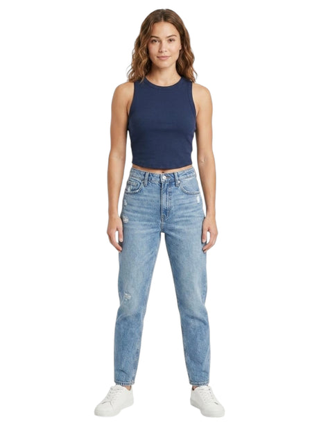 Image for Women's Ribbed Top,Navy