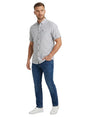 Image for Men's Grey Stripped Dress Shirt,White